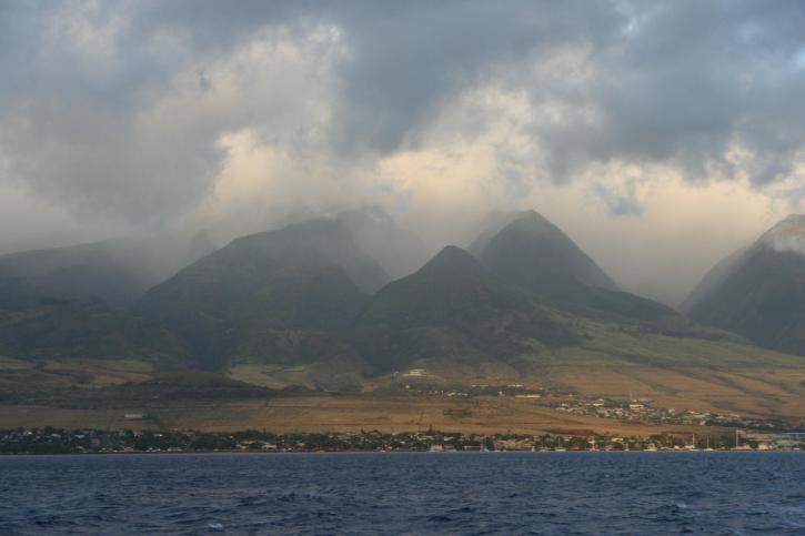 nubes, Maui, paisaje