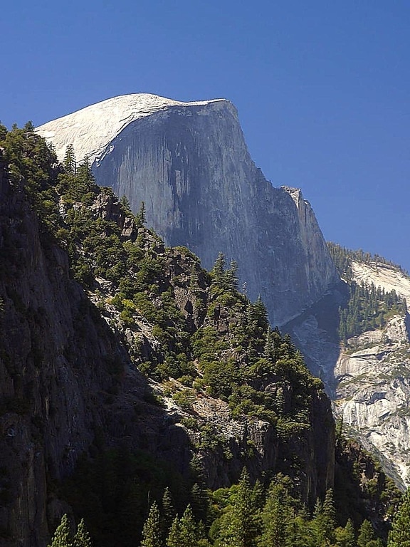 mountain, dome, Yosemite, streams