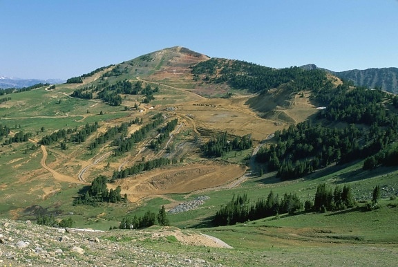 mountain, top, removal, strip, mining, damage, hillside