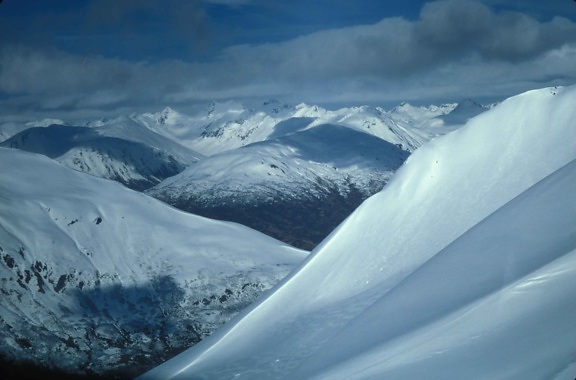 sne, dækket, bjerge, Stugeon, Alaska