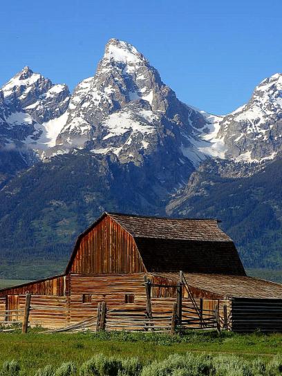 mormon, row, barn, grand, Teton, national park