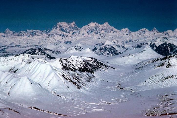 Alaska, gunung, range, perspektif aerial