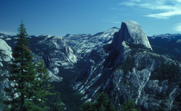 luonnonkaunis, dome, huippu, Yosemiten kansallispuisto
