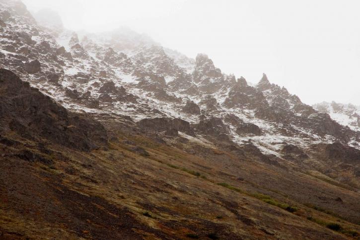 Aljašský, sněhem pokryté, ridgeline