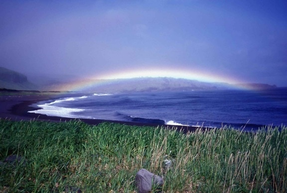seguam, island, rainbow, lava, point