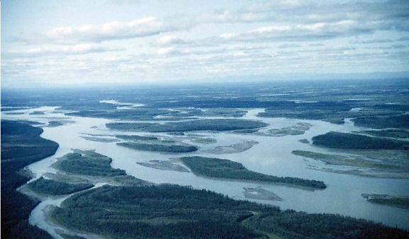 trên không, Yukon, sông