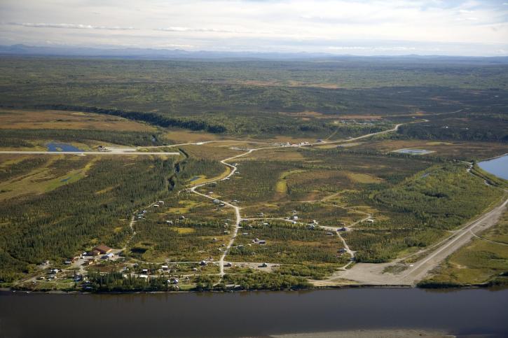 Allakaket, vieux, village, site, Koyukuk, rivière