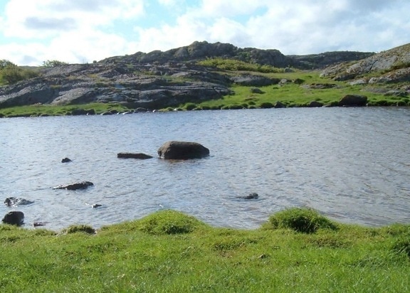 archipelago, rocks, water