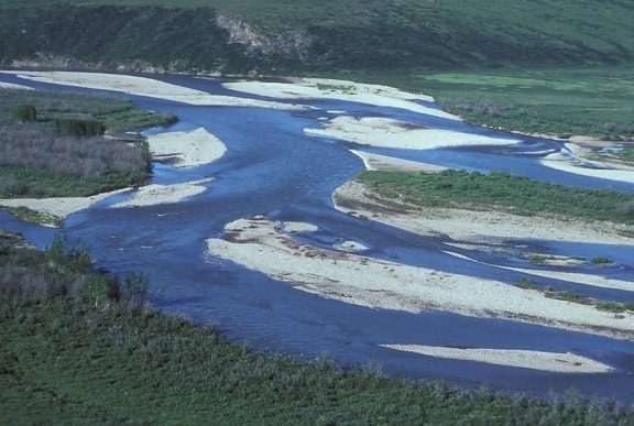 chandalar แม่น้ำ ฤดูร้อน อาร์กติก ชาติ wildlfe หลบภัย