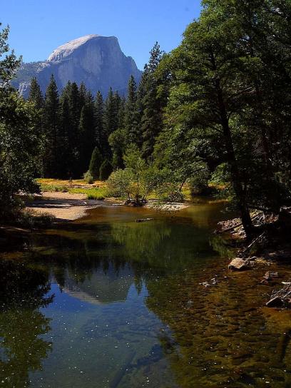 cúpula, Yosemite, río