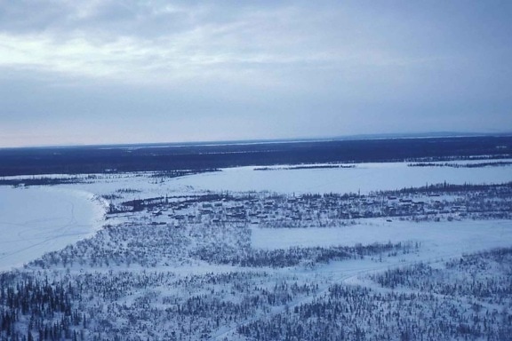 huslia, Koyukuk, river, winter