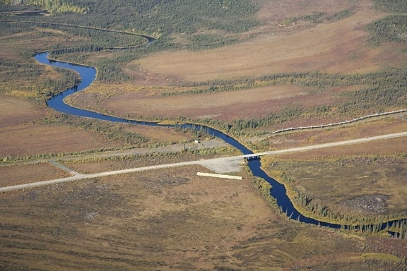 kanuti, rivière, Dalton, autoroute, trans, Alaska, pipeline