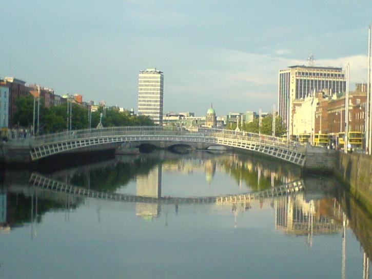 Fluss, Liffey, Dublin, Stadt, Zentrum