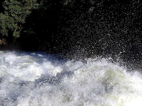 river, foam, rapids, splashing