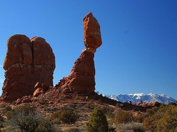 equilibrado, pedra, arcos, Parque Nacional