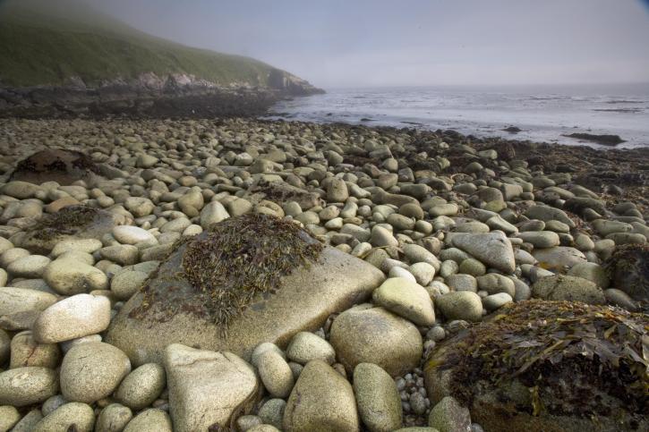grote, stenen, strand