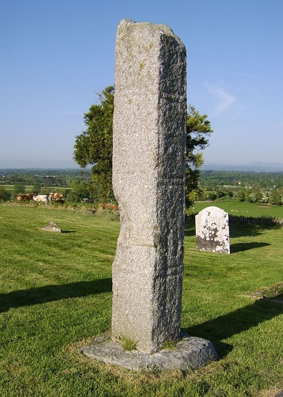 stone, cross, field