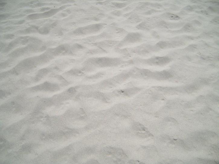 wit, zacht, zand, strand