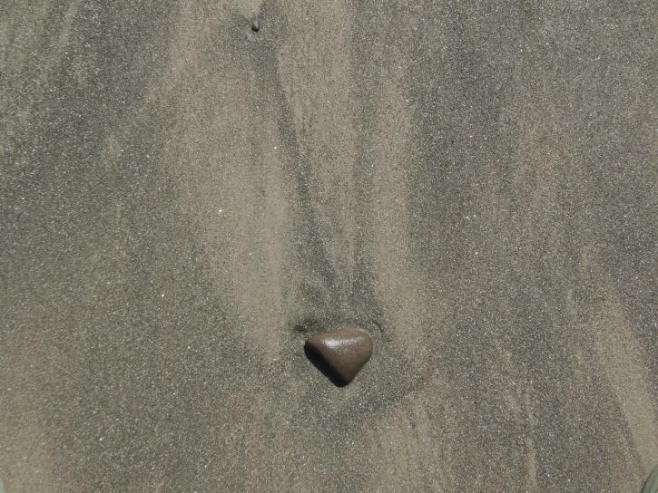 песок, пляж, камень
