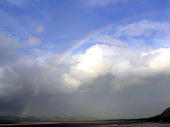 ireland, rainbows, couds, sky