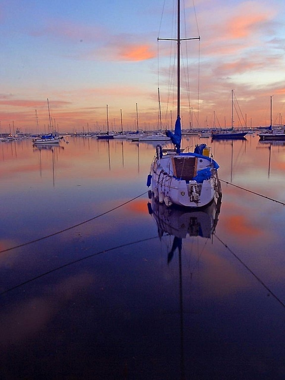sailboats, sunrises