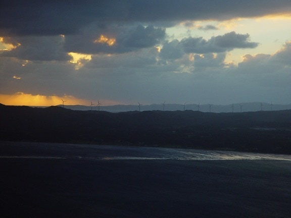 albany, wind, farm, sunset, western, Australia