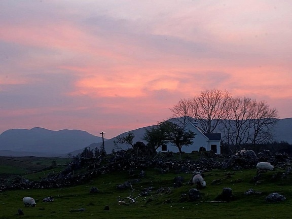 sunset, Connemara, county