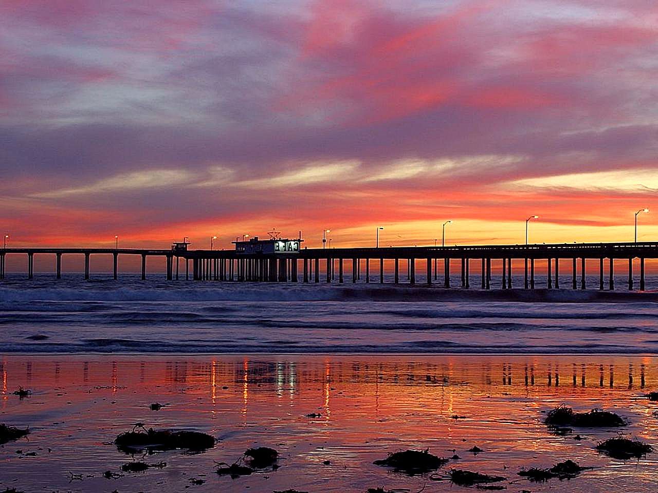Free picture: sunsets, piers