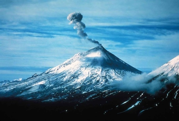 Pavlof, vulcão, Alasca, península, erupção
