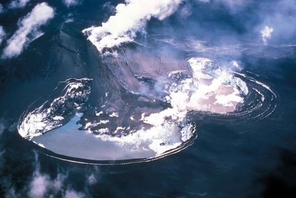 vulkaan uitbarsting, geologie, foto