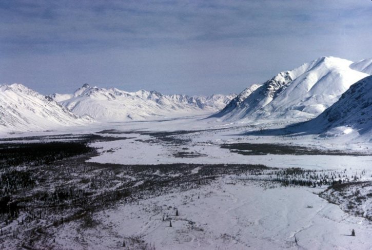 Arktinen, talvi, maisema