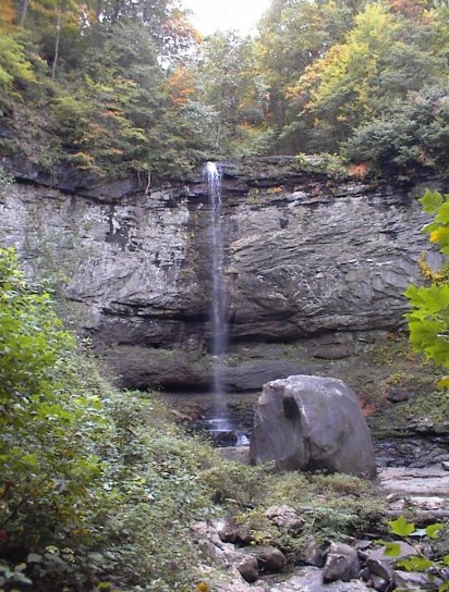 tall, waterfall, rocky, cliff