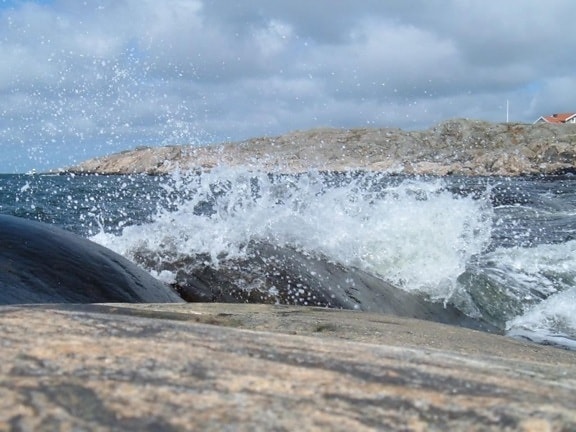 acqua, onda, roccia