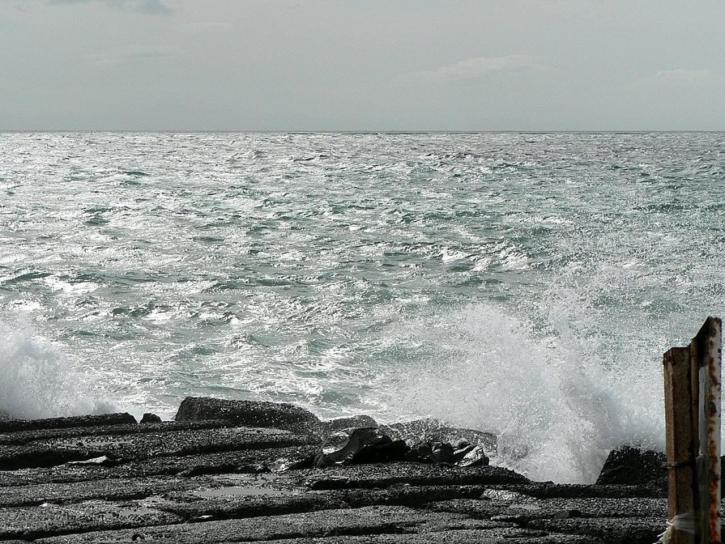 вълна, чупене, океан, бряг
