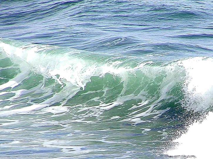 vlny oceánu, pěna, vodní