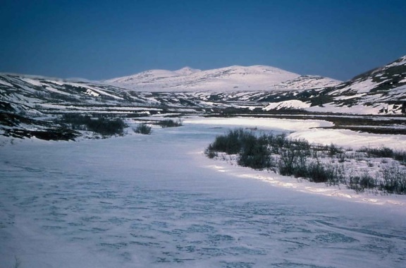 Kisaralik, Fluss, Winter