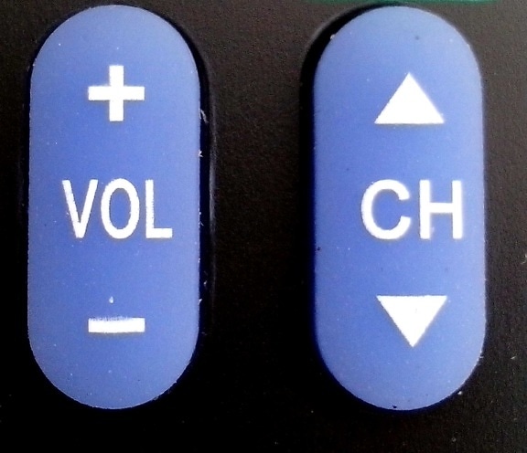 botones, volumen, abajo, canales
