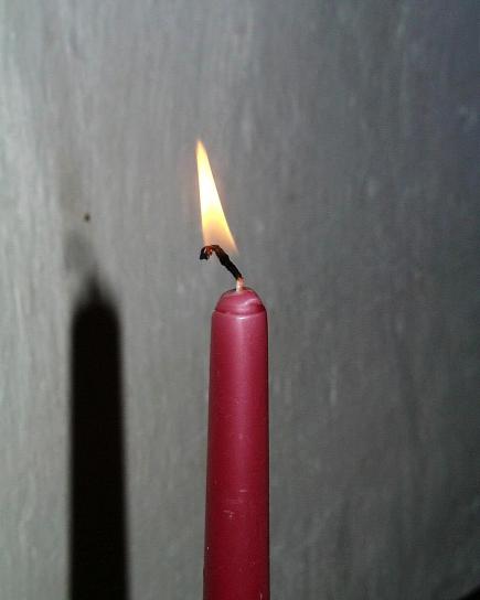 candle, shadow