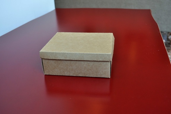 carton, boîte, table