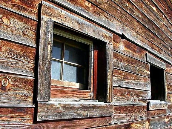 Lumbung, kayu, jendela