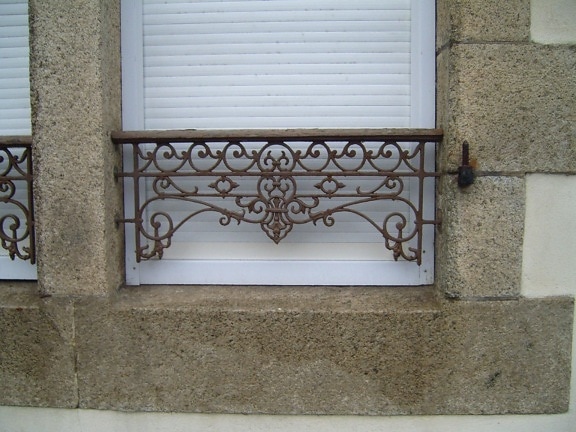 iron, fence, window
