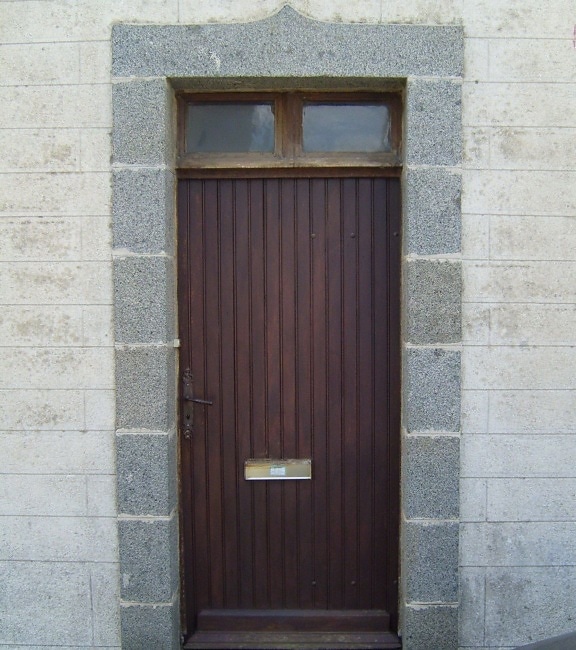 viejo, puerta, piedra
