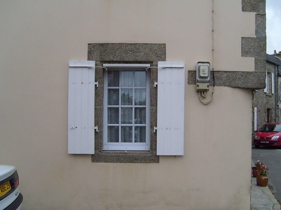 old, window, shutters