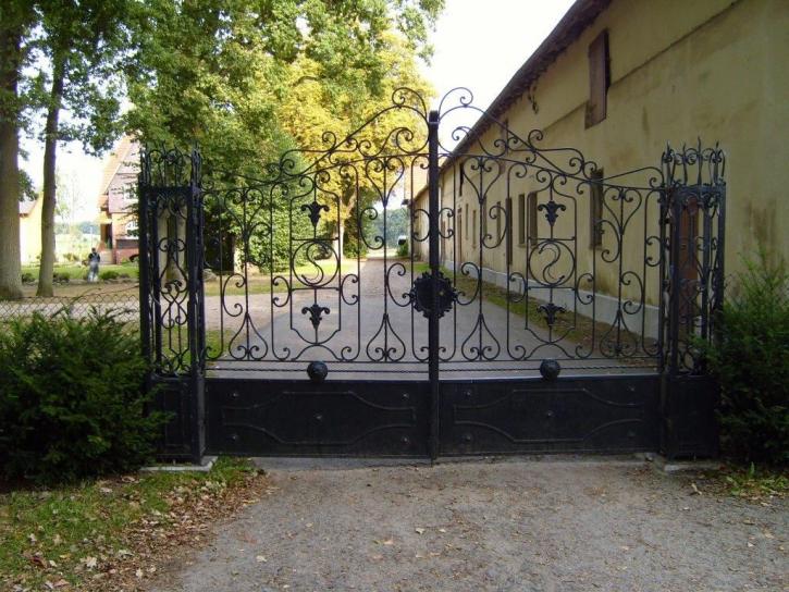 ornate, yard, gate