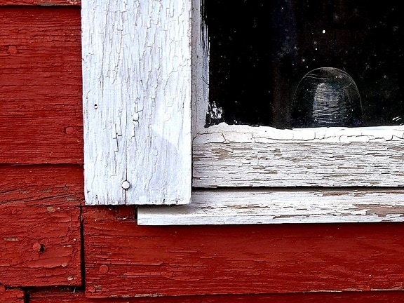picture, old, barn, window