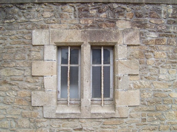 două, vechi, windows, casa