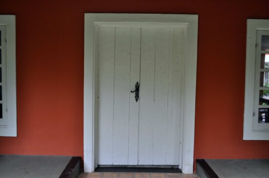 wooden, white, front, door
