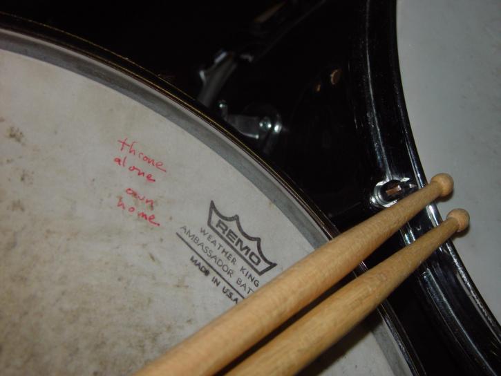 drumsticks, gelegd, scross, drum