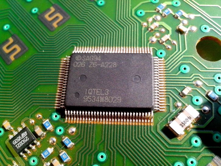 details, image, computer, motherboard, integrated, computer, chip