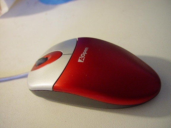 red, aopen, computer, optical, mouse